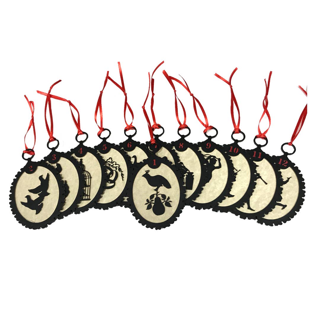Twelve Days of Christmas Silhouette Ornament