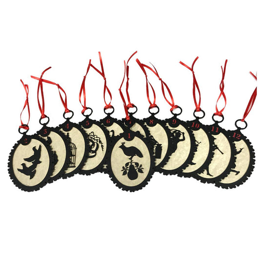 Twelve Days of Christmas Silhouette Ornament