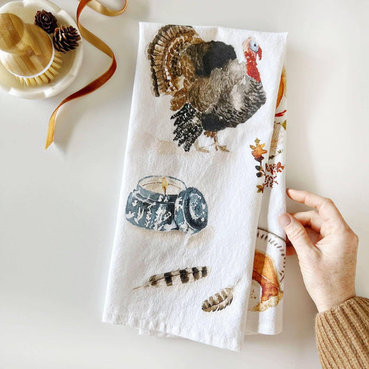 Emily Lex Studio | Thanksgiving cotton flour sack tea towel