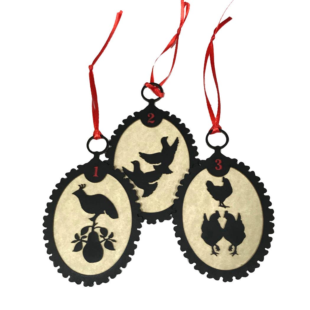 Twelve Days of Christmas Silhouette Ornament