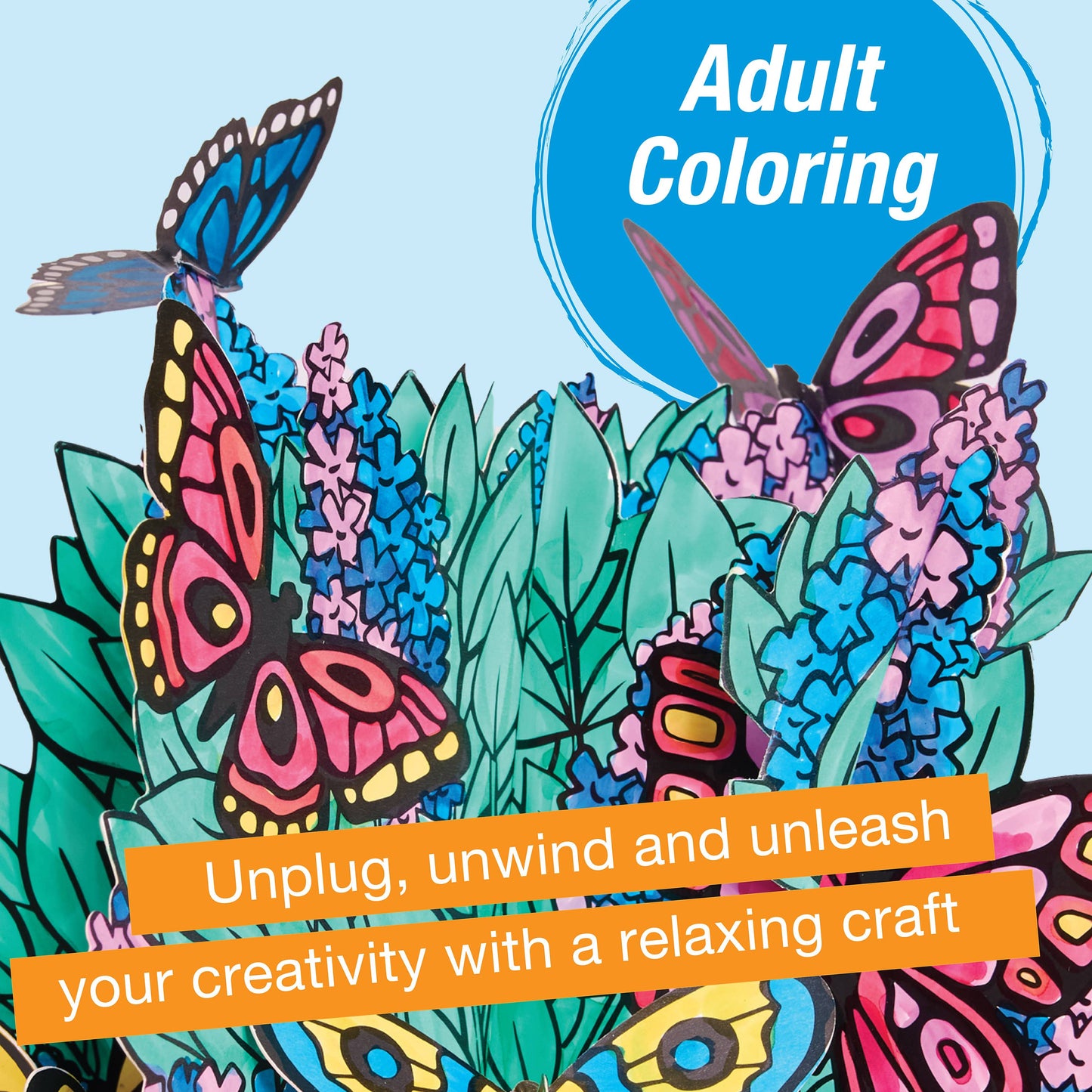 Pop Up Coloring Butterfly Bouquet - Adult Coloring Craft