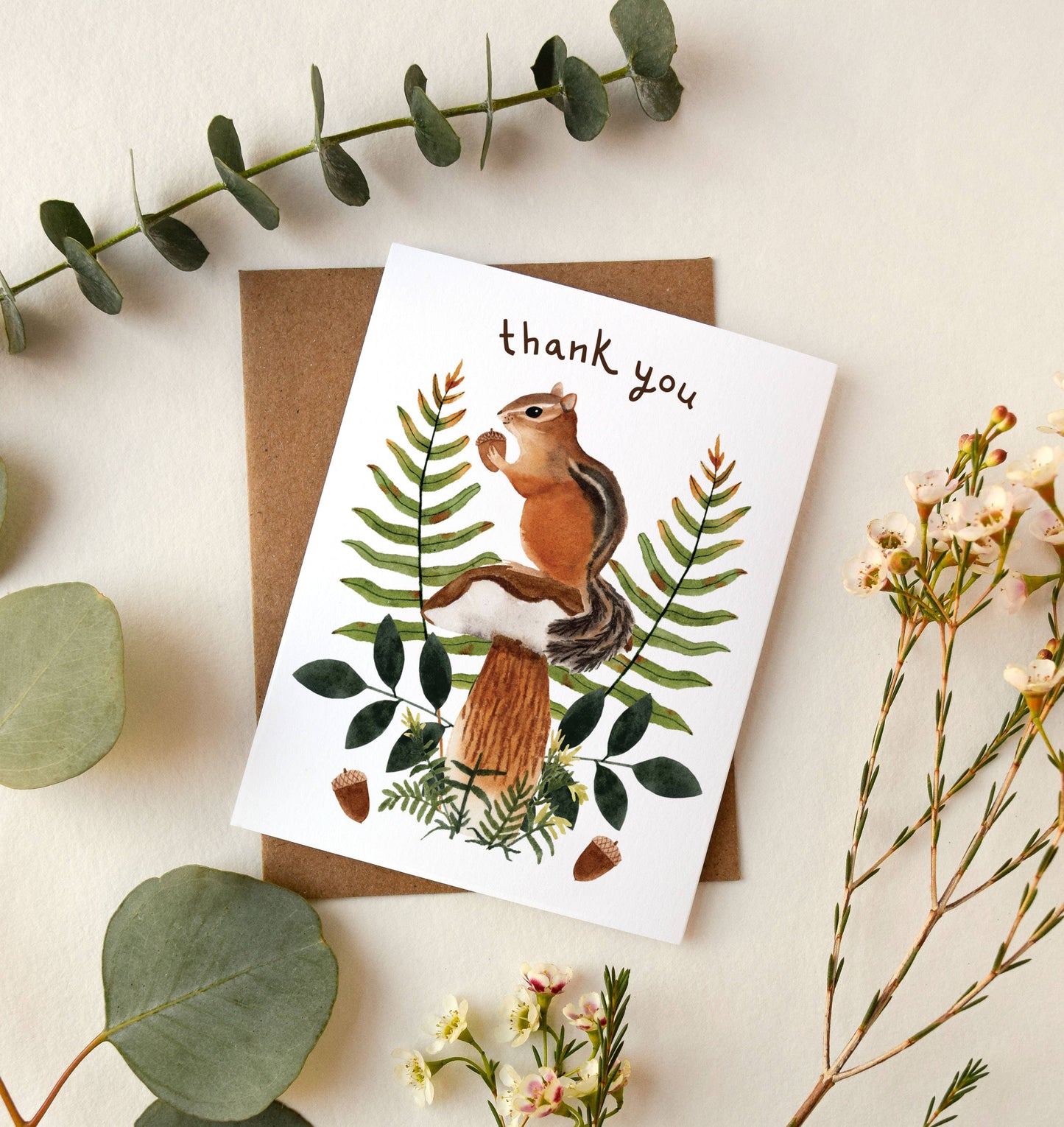 Chipmunk Thanks Greeting Card | May We Fly