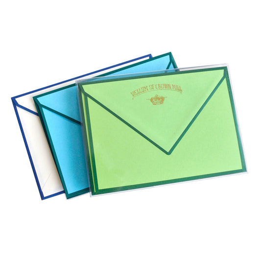 Original Crown Mill Color Edge Note Card Box