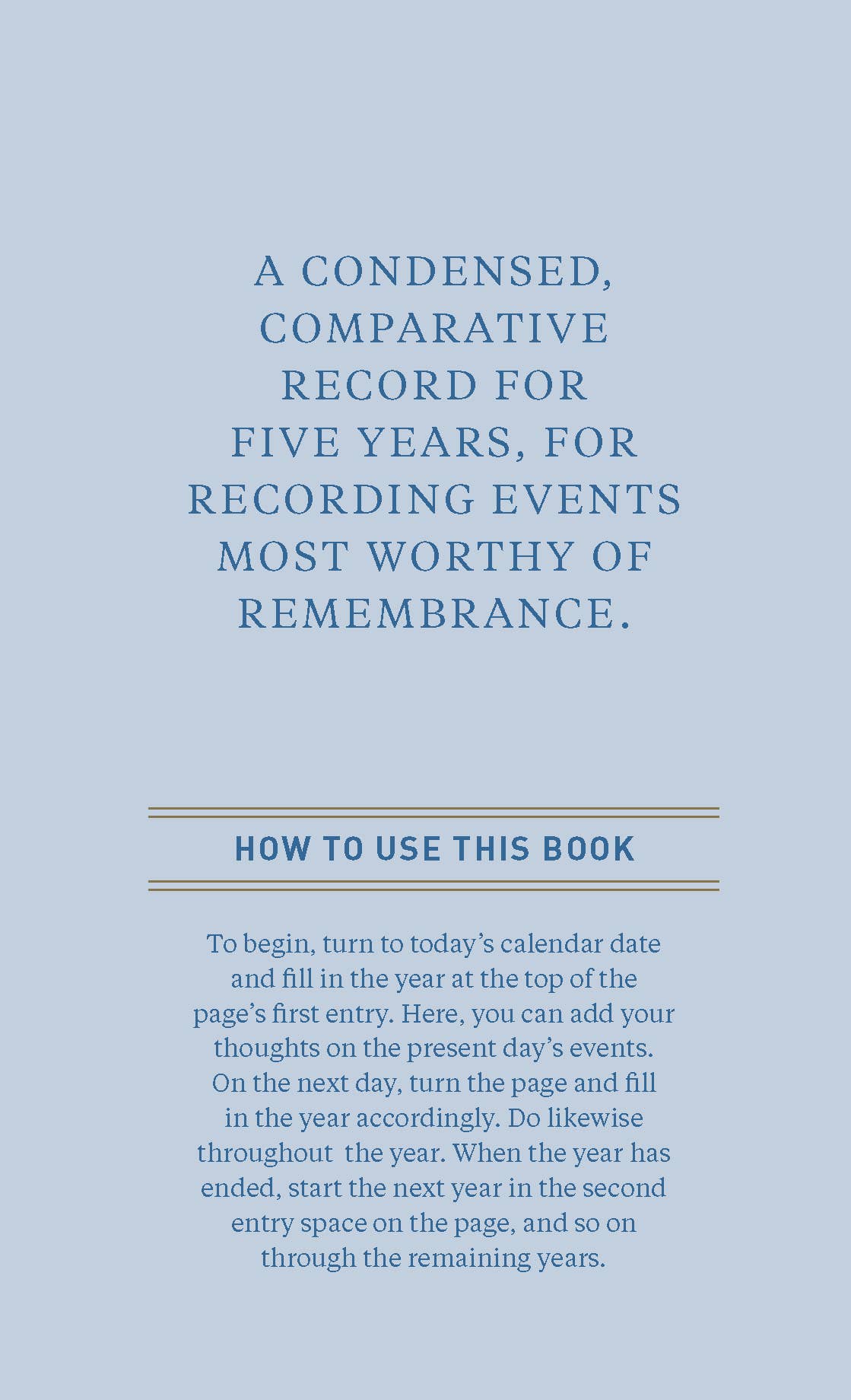 Denim One Line A Day Journal | A Five-Year Memory Book
