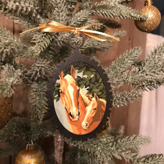 Paint-by-Number Style Horse Ornament | Home Accent