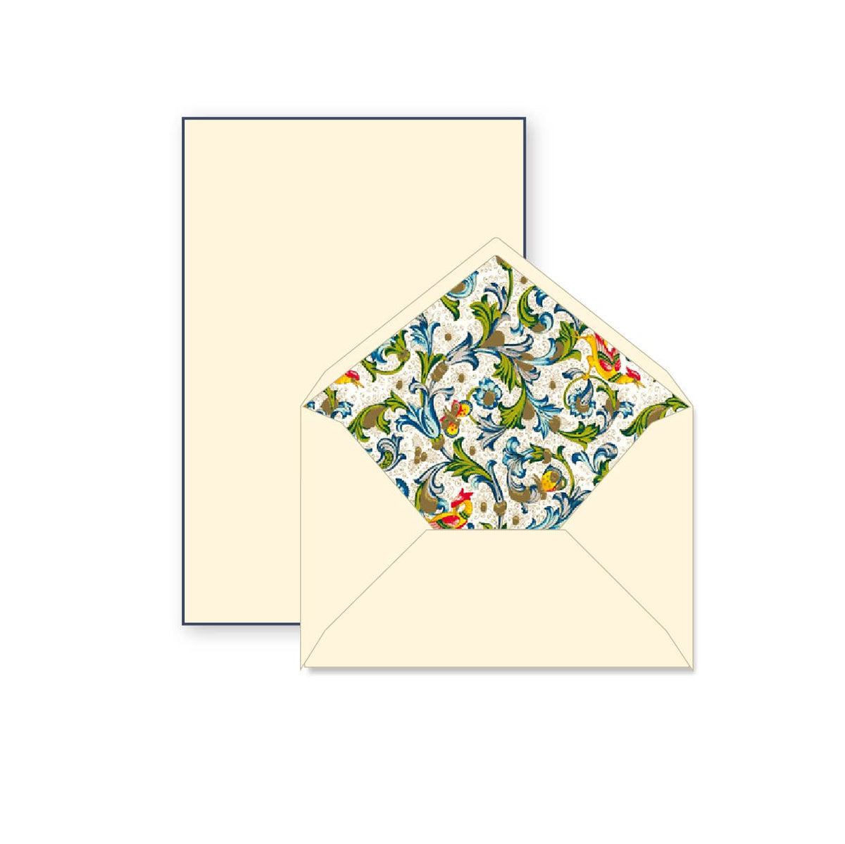 Rossi 1931 100% Cotton Bordered Writing Sheets Letter Set | Made in Italy