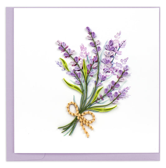 Quilling Card | Quilled Lavender Bunch Greeting Card