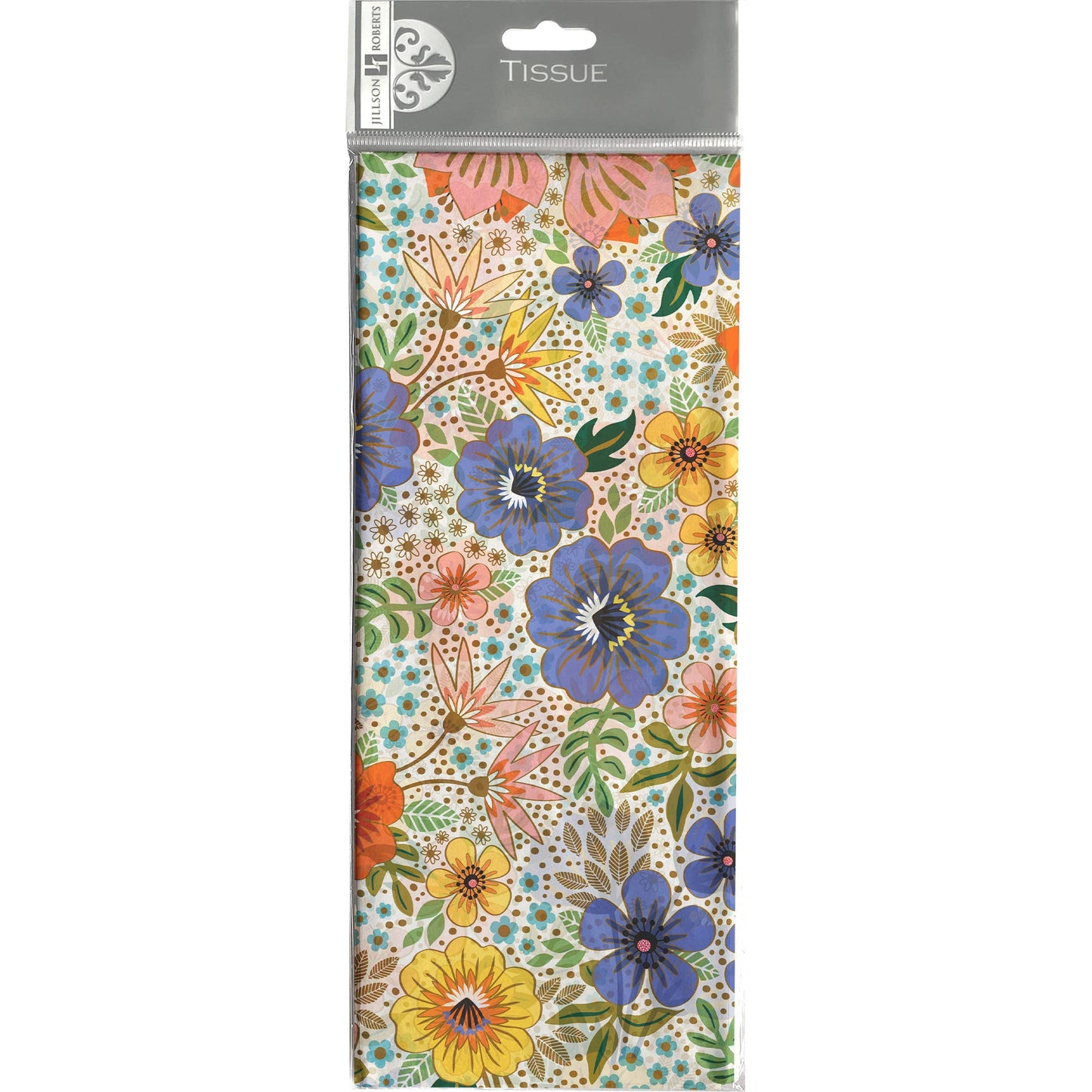 Golden Floral Designer Tissue