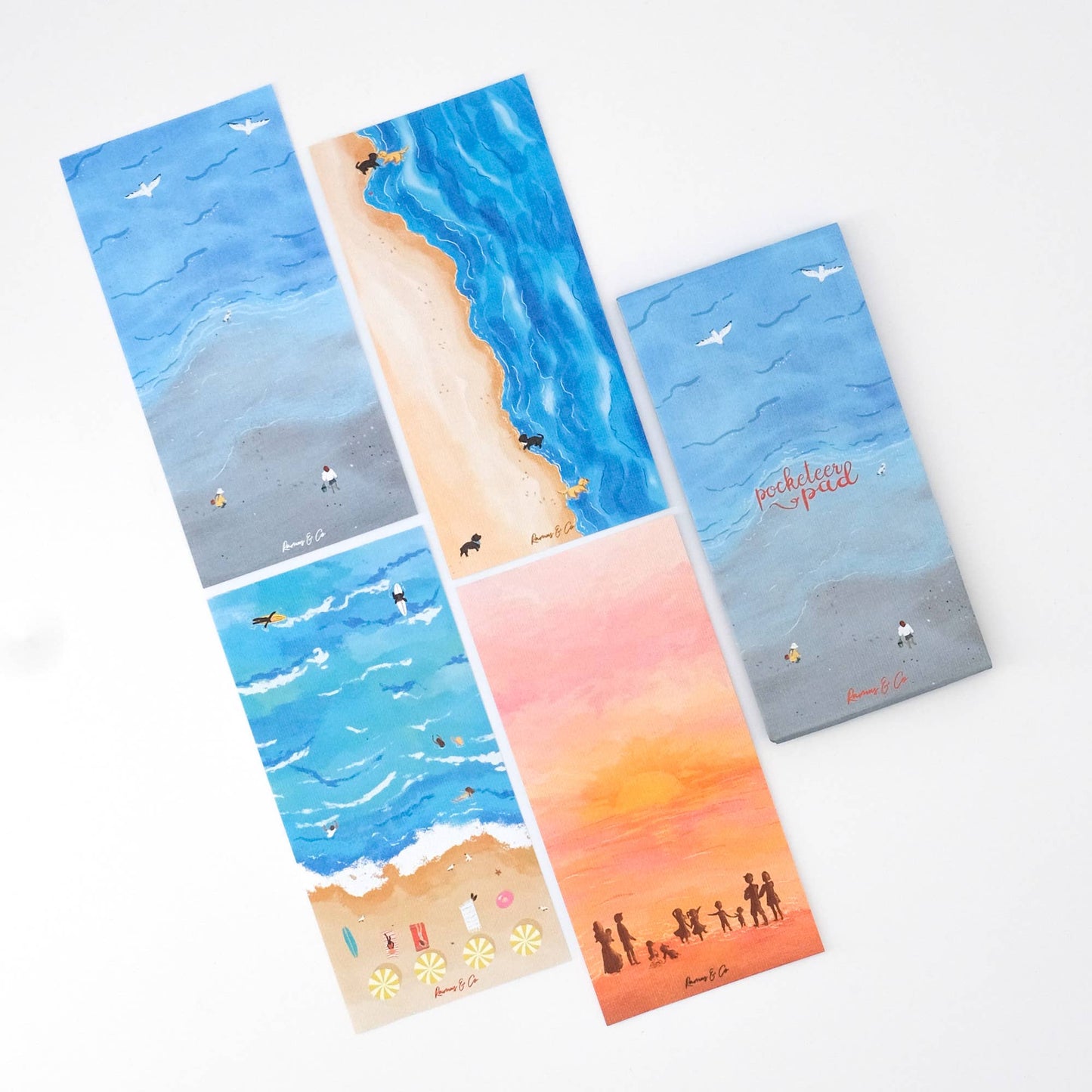 By The Sea Pocketeer Pad - Linen Sheet Coastal Notepad