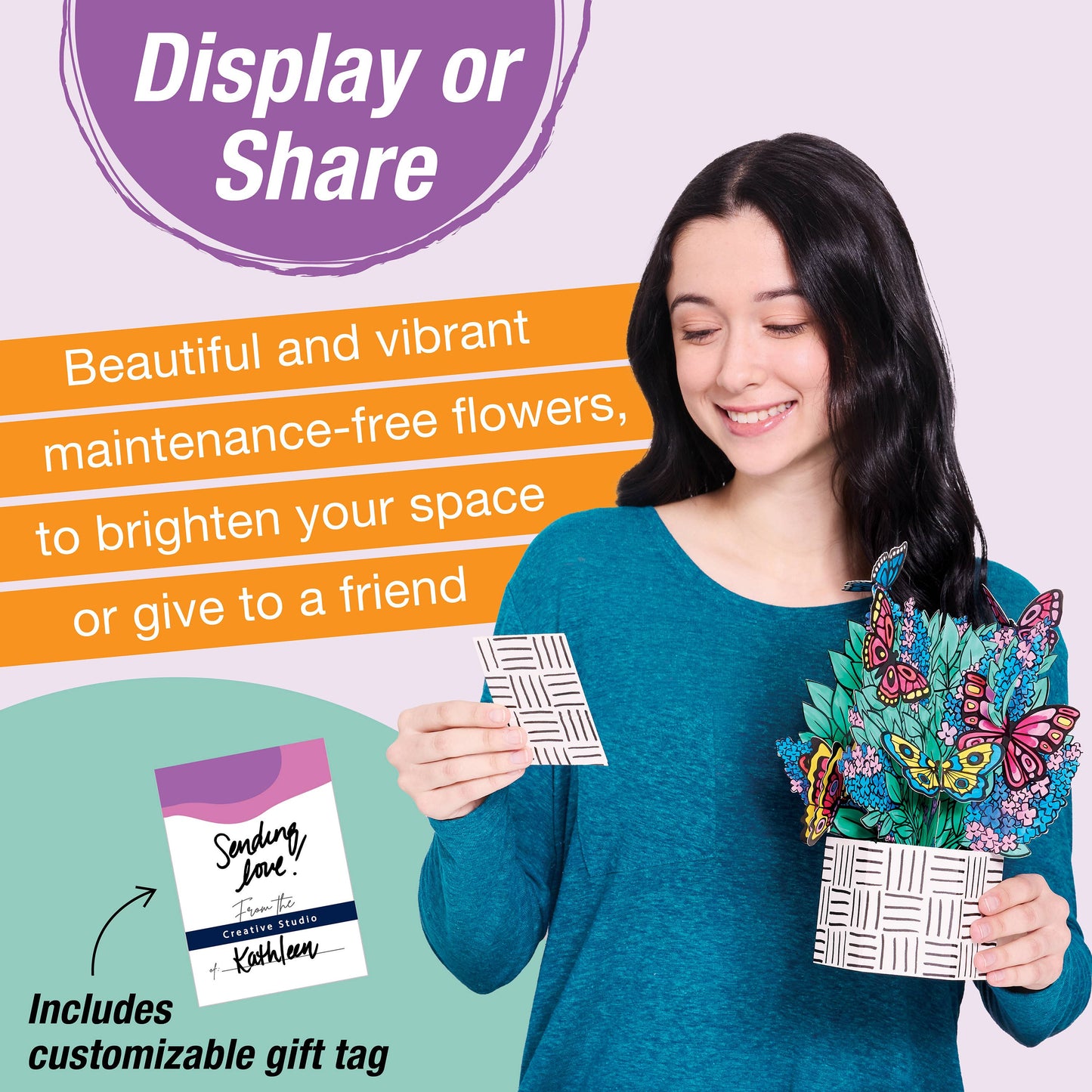 Pop Up Coloring Butterfly Bouquet - Adult Coloring Craft