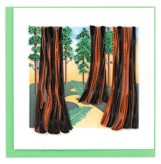Quilling Card | Quilled Redwood Trees Greeting Card