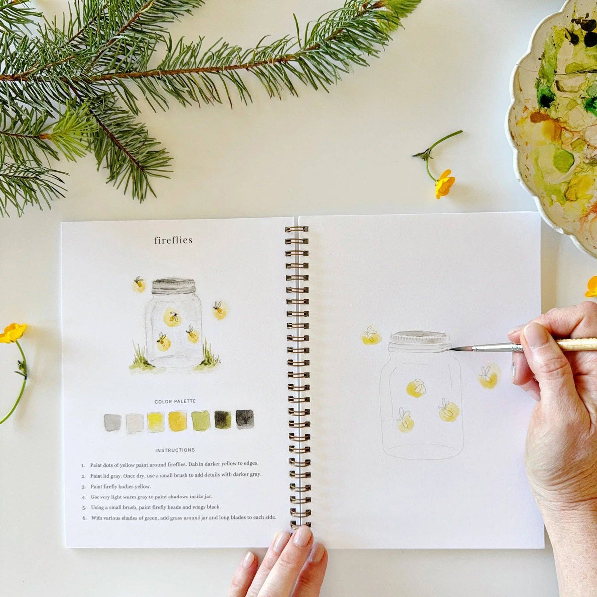 Camping watercolor workbook | Emily Lex Studio