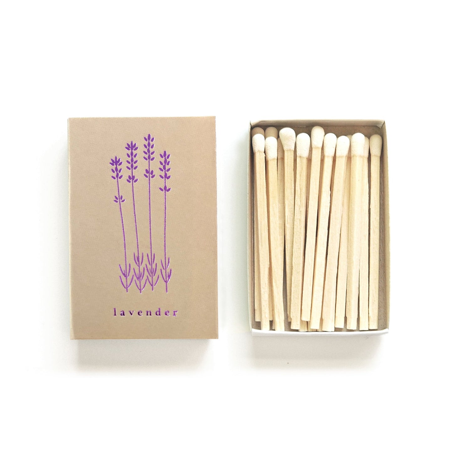 Lavender Foil Embossed Matchbox