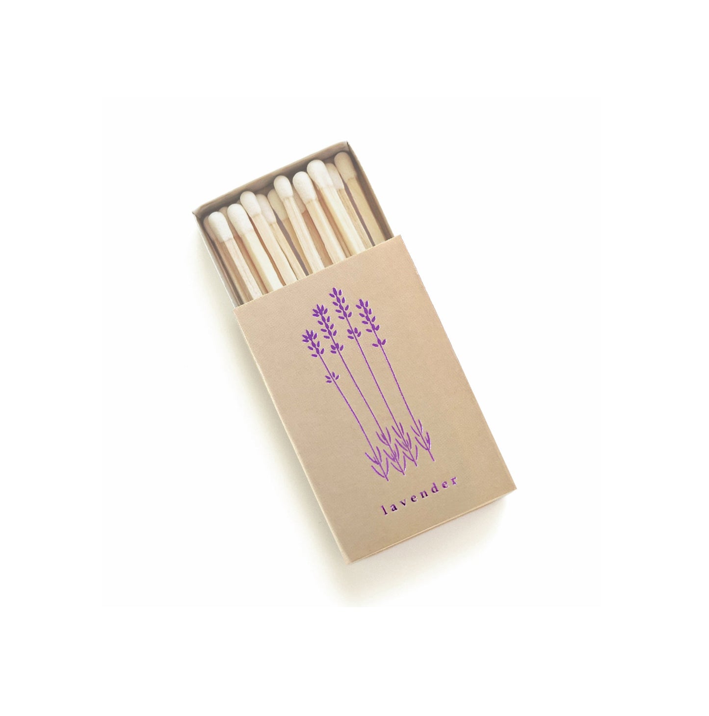 Lavender Foil Embossed Matchbox