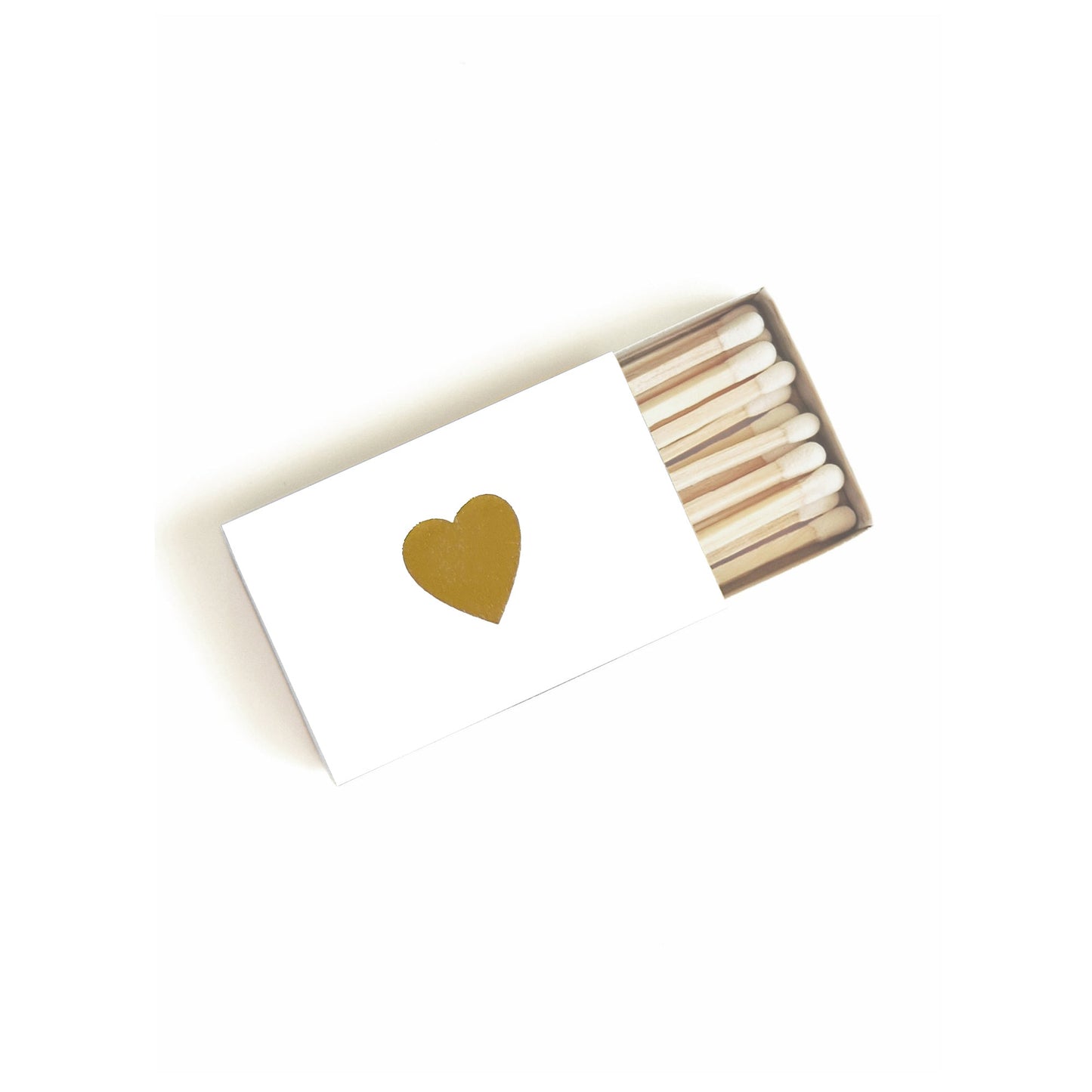 Classic Heart Gold Foil Embossed Matchbox | Emoji Matches