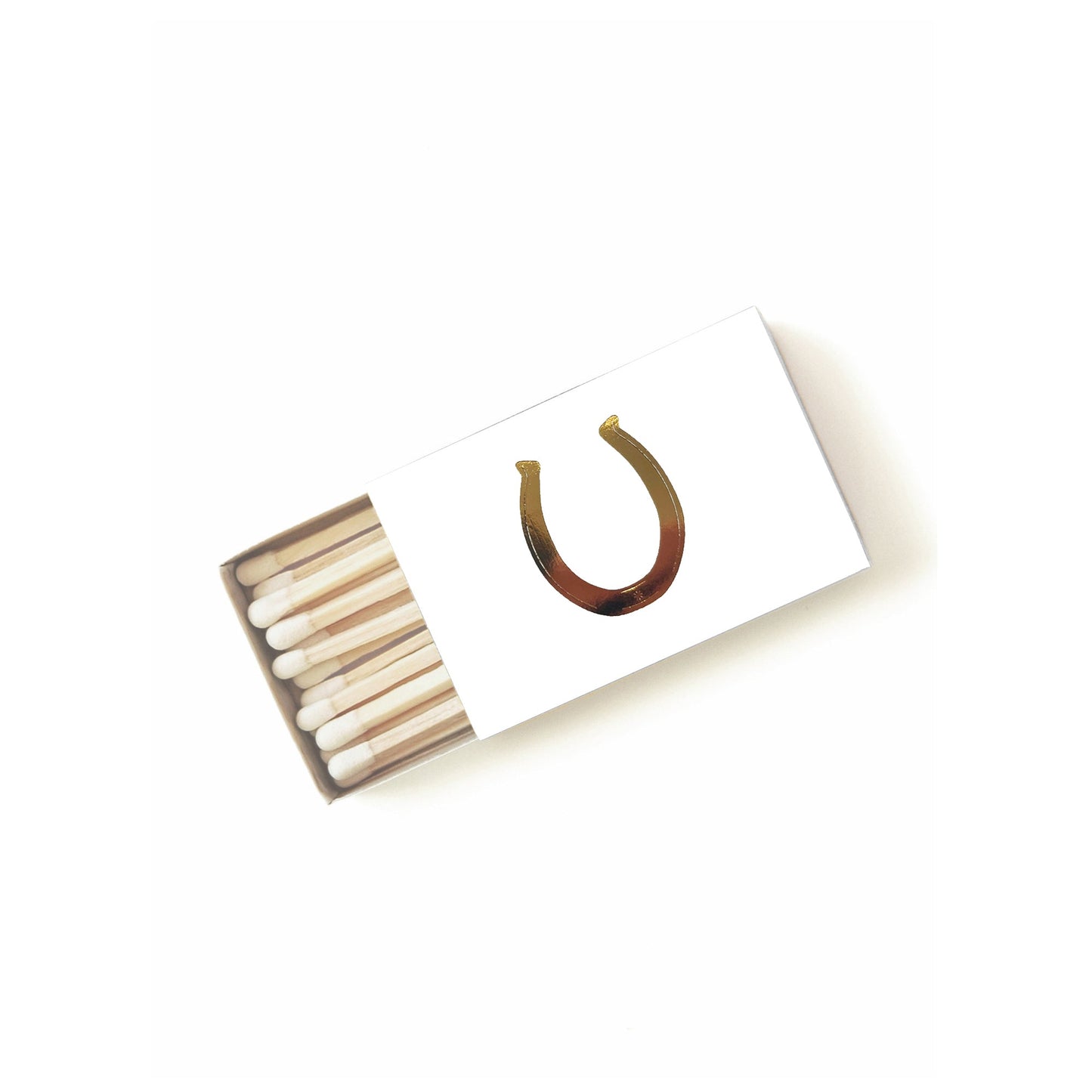 Lucky Horseshoe Gold Foil Embossed Matchbox | Western Matches