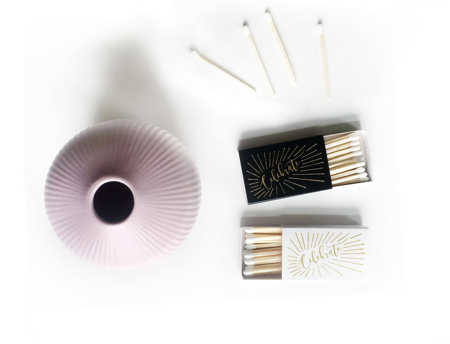 Celebrate Gold Foil Embossed Matchbox