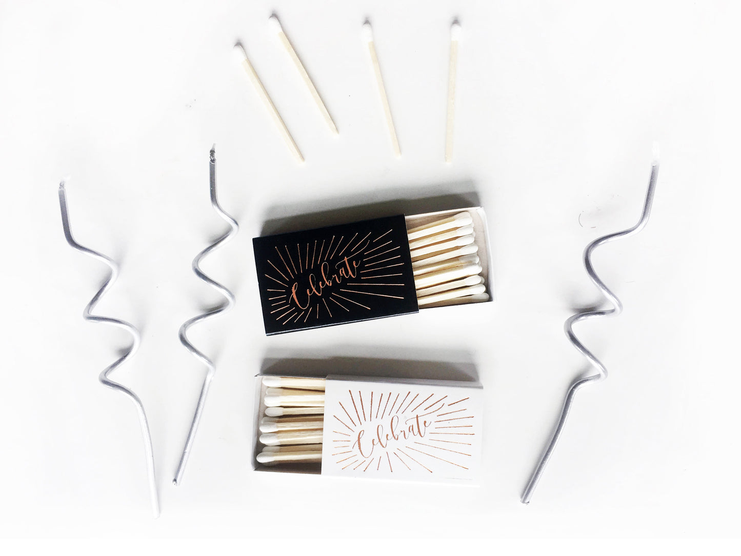 Celebrate Gold Foil Embossed Matchbox