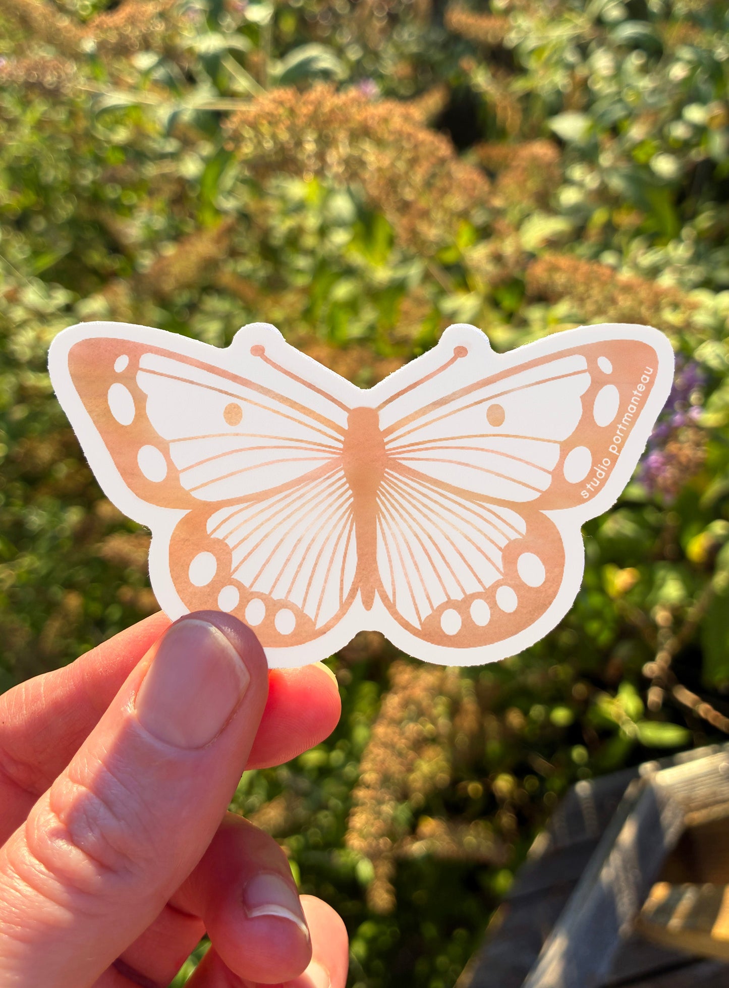 Terracotta Butterfly Vinyl Sticker