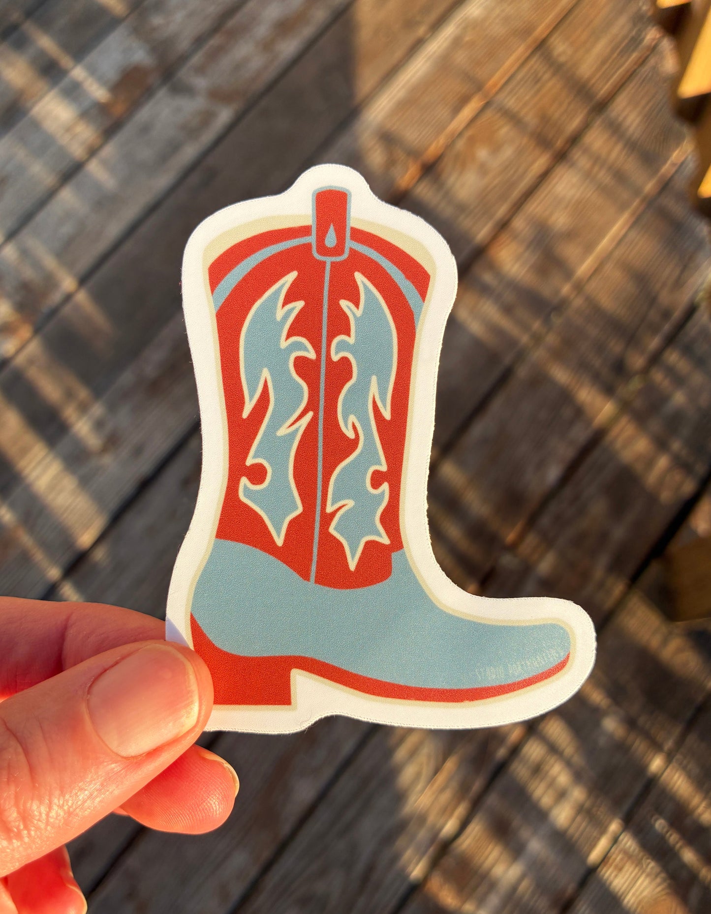 Cowboy Boot Vinyl Sticker