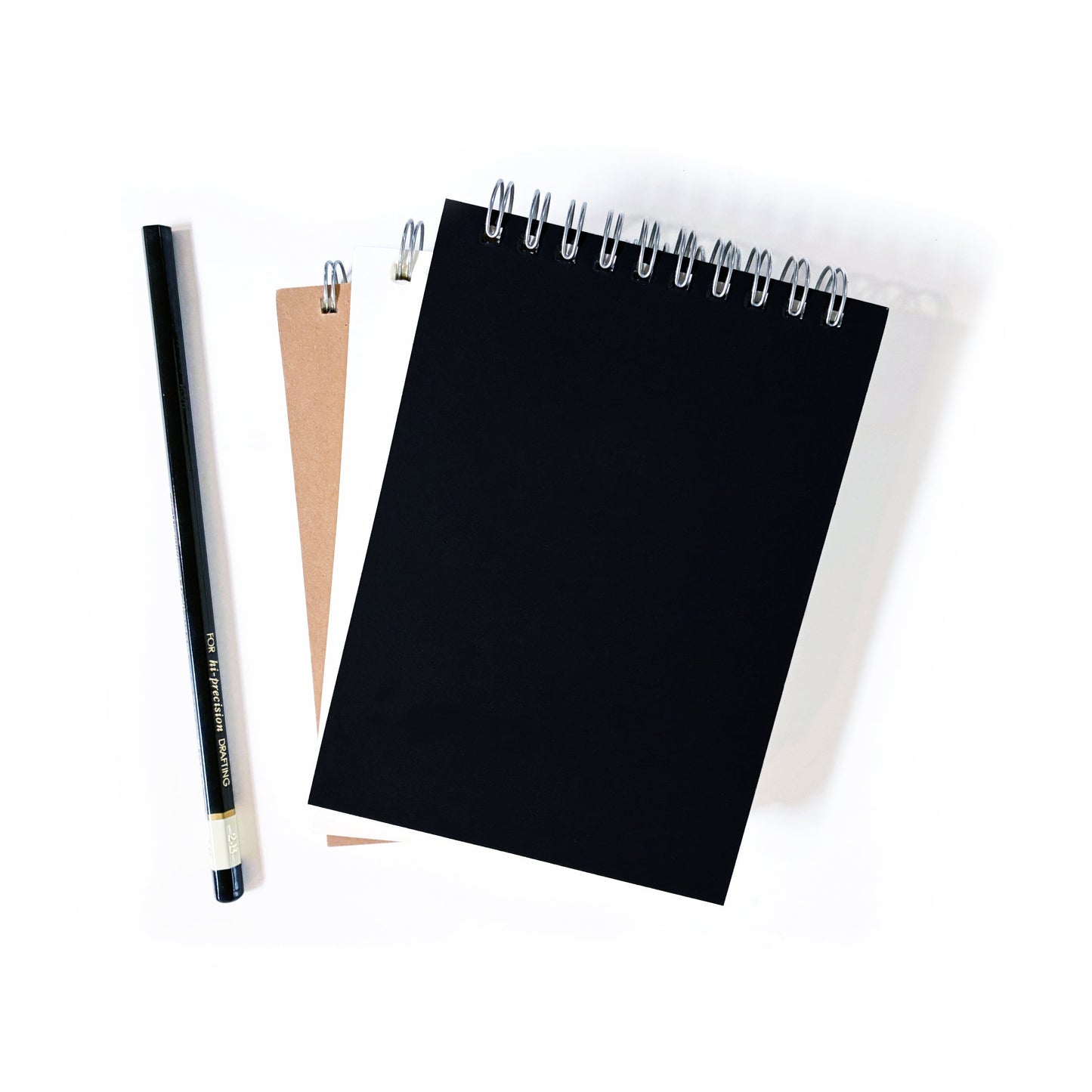 Medium Black, White, or Kraft Top Spiral Notebook