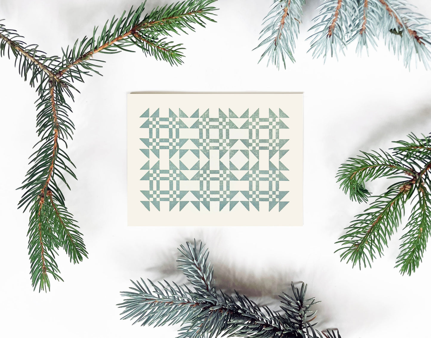 Cozy Quilt Letterpress Greeting Card | Quilting Card