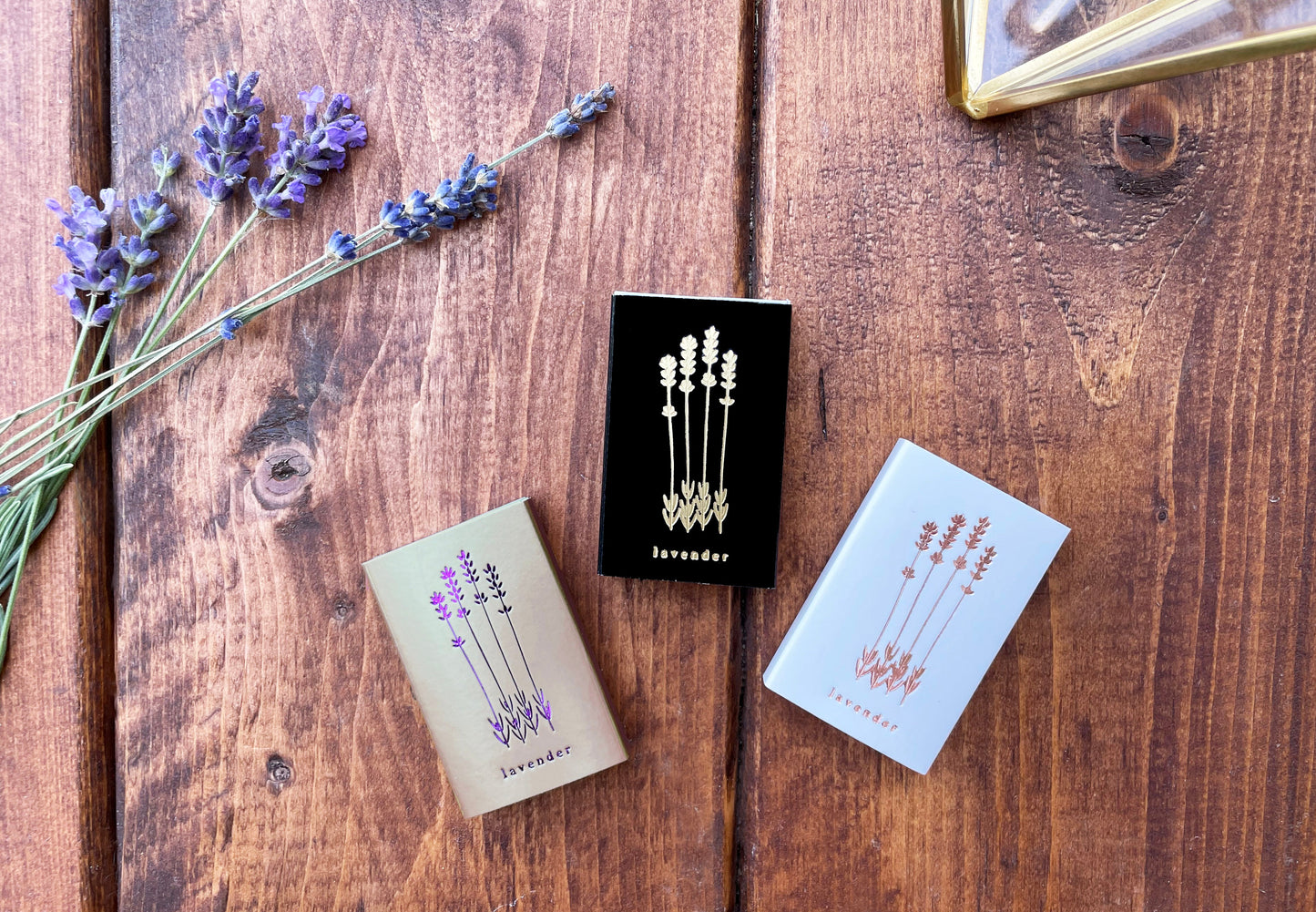 Lavender Foil Embossed Matchbox