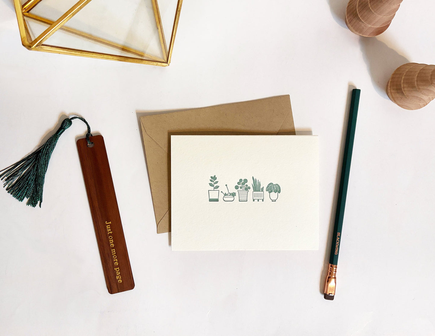 Potted Plants Letterpress Greeting Card | Gardening Card