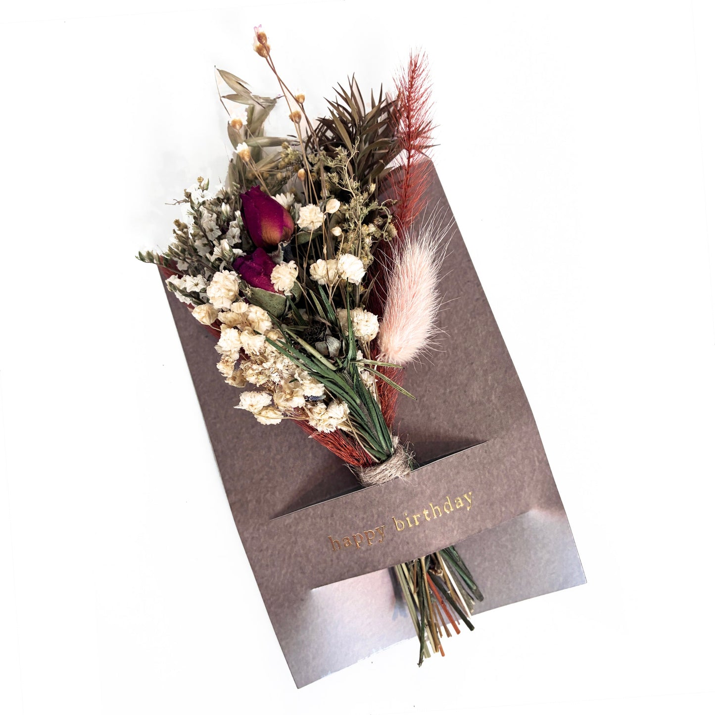 Happy Birthday Mini Bouquet Card | Dried Flower Greeting