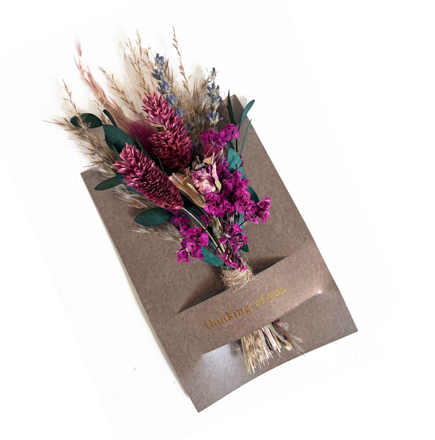 Thinking of You Mini Bouquet Card | Dried Floral Greeting