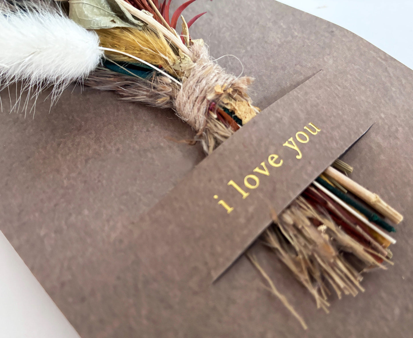 I Love You Mini Bouquet Card | Dried Flower Greeting Card