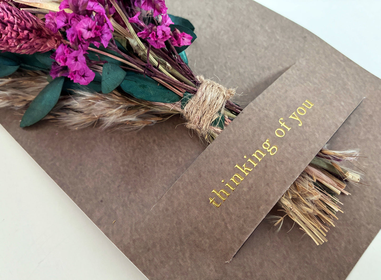Thinking of You Mini Bouquet Card | Dried Floral Greeting