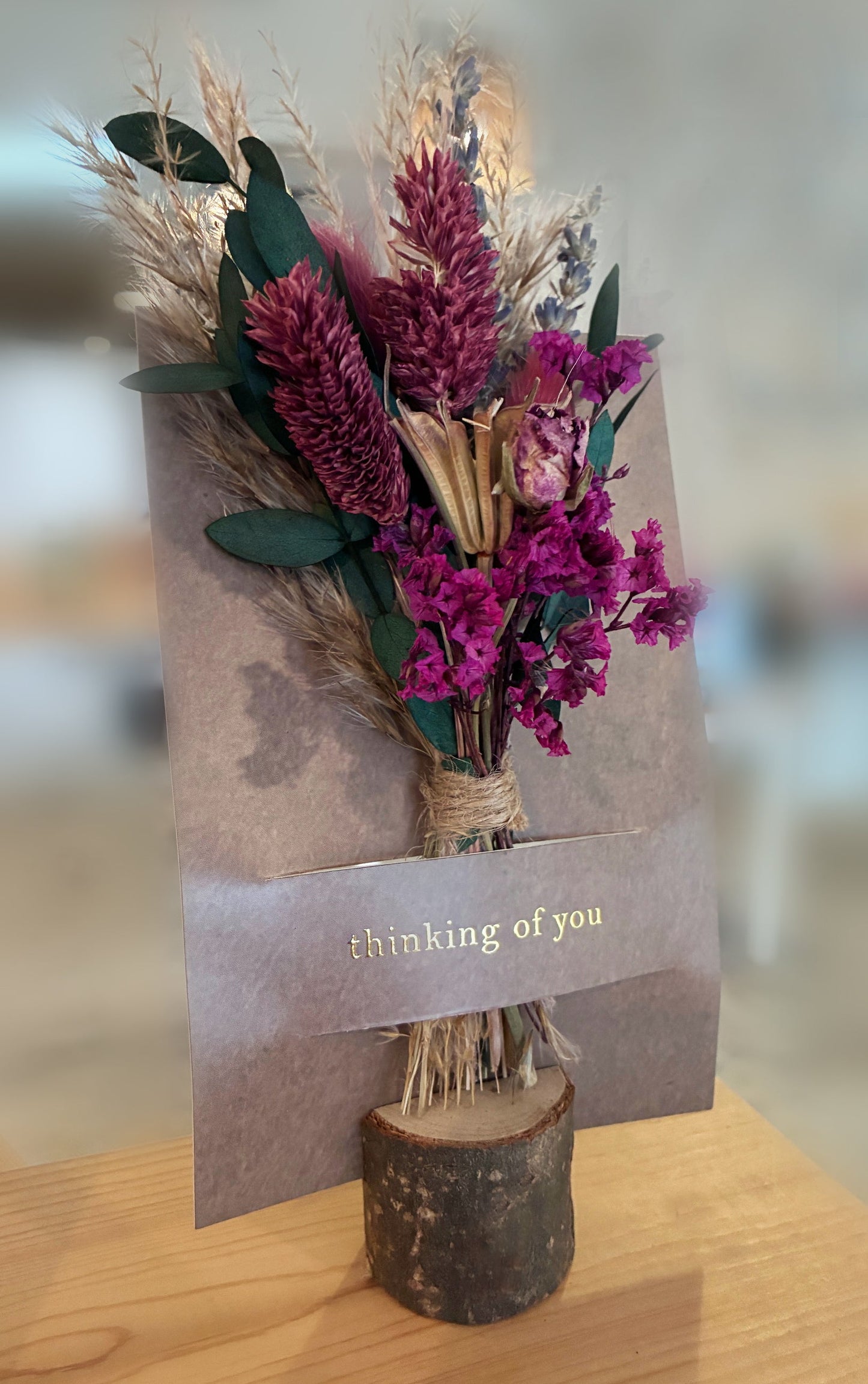 I Love You Mini Bouquet Card | Dried Flower Greeting Card