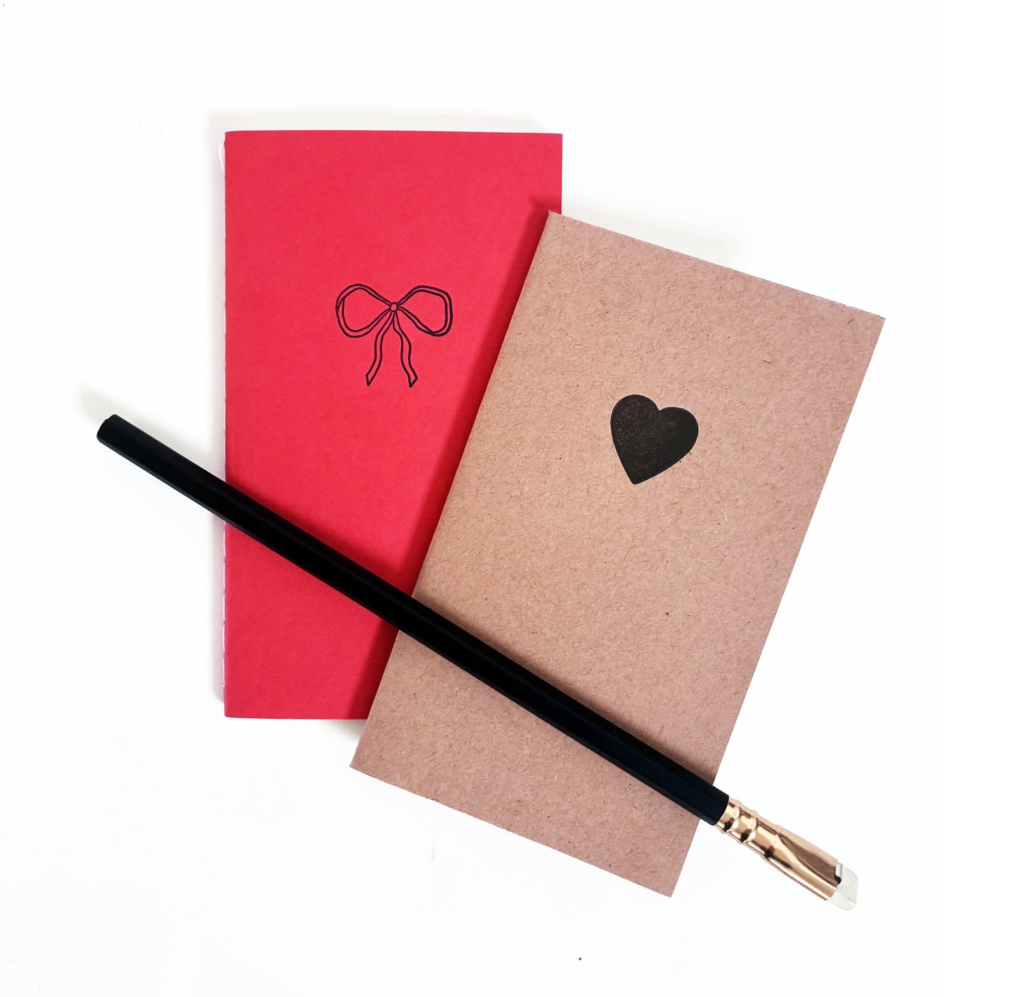 Classic Heart Mini Saddle Stitch Notebook | Be Mine Notebook