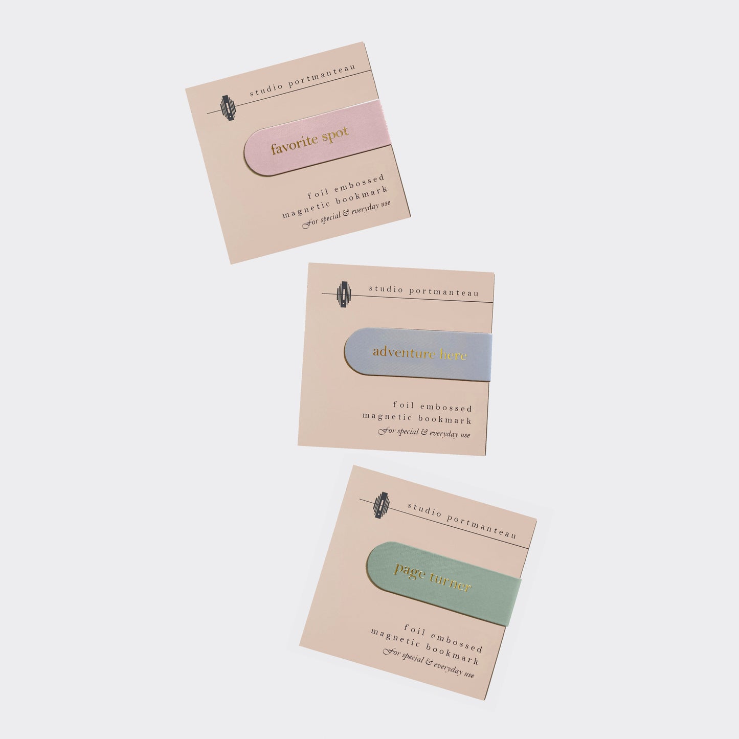 Sage Sprig Gold Foil Embossed Botanical Magnetic Bookmark