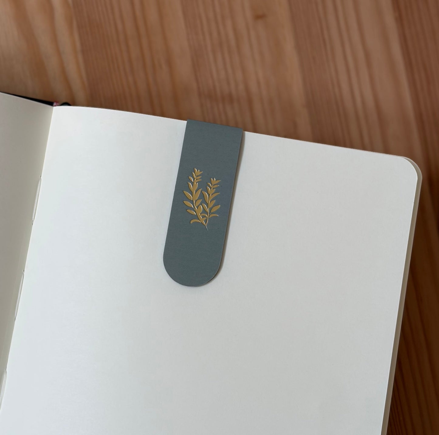 Sage Sprig Gold Foil Embossed Botanical Magnetic Bookmark