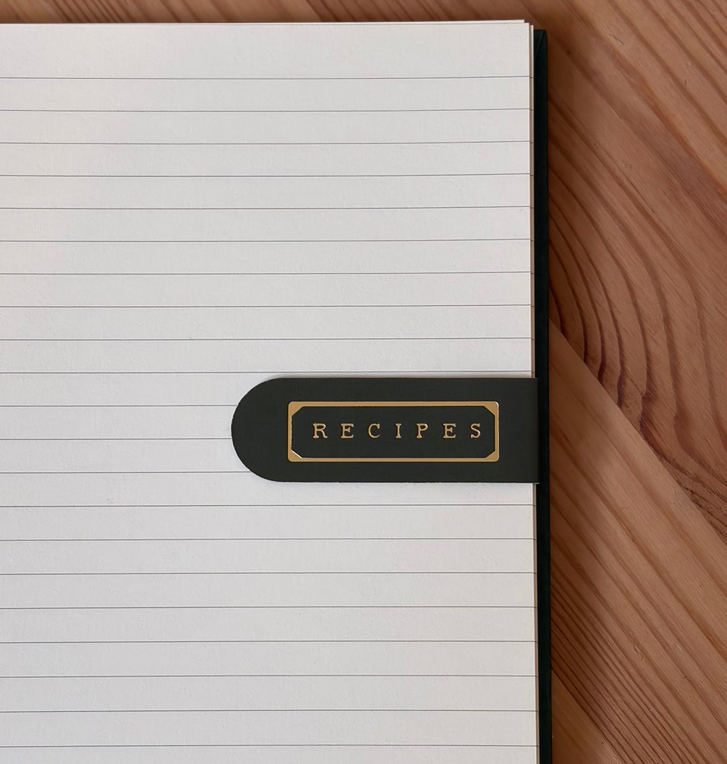 Recipes Gold Foil Embossed Magnetic Bookmark