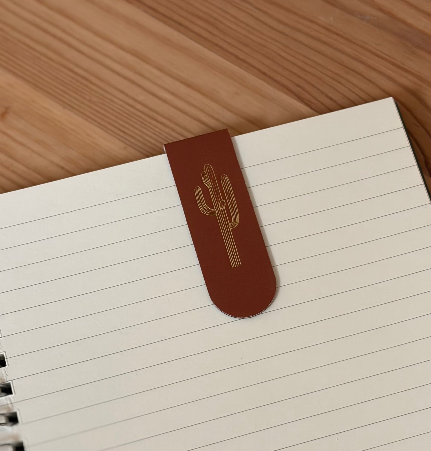 Saguaro Gold Foil Embossed Magnetic Bookmark