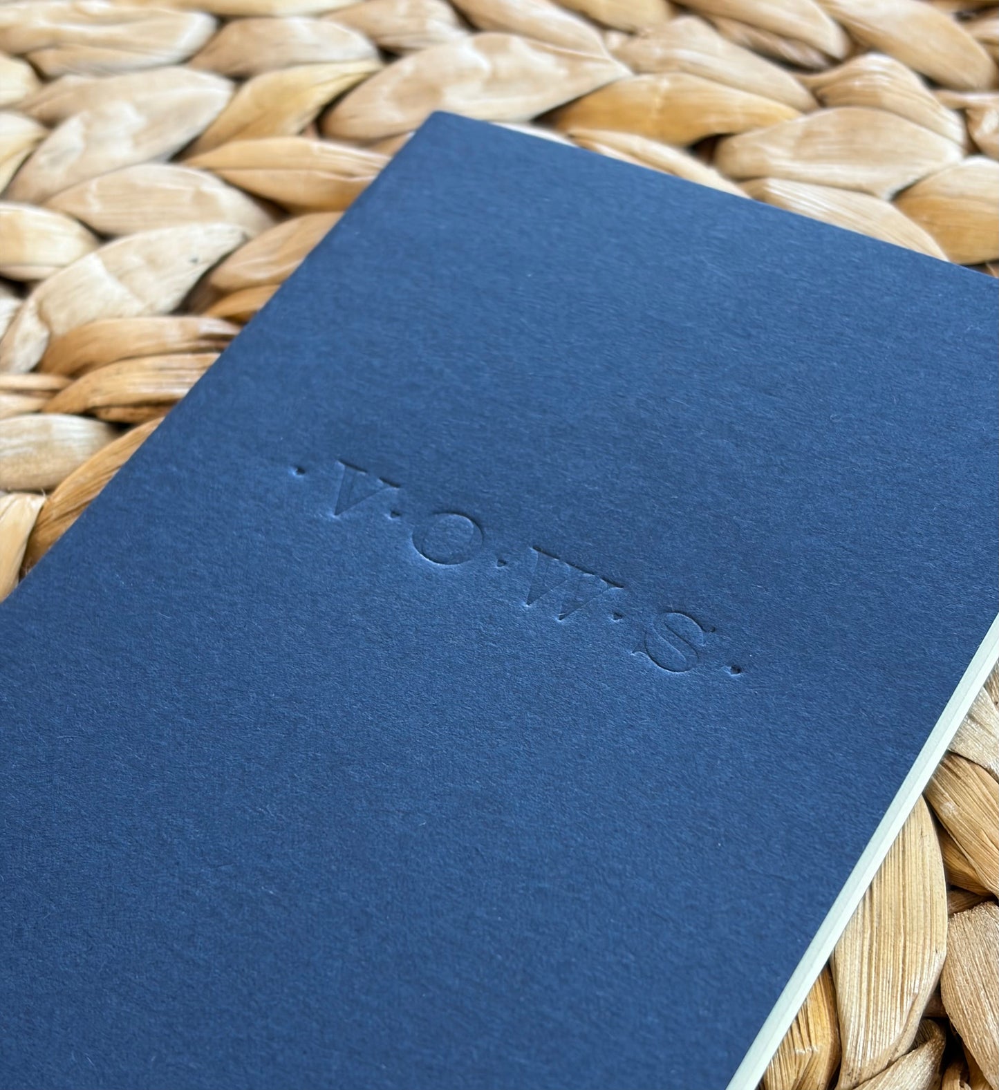 Wedding Vows Blind Deboss Mini Saddle Stitch Notebook