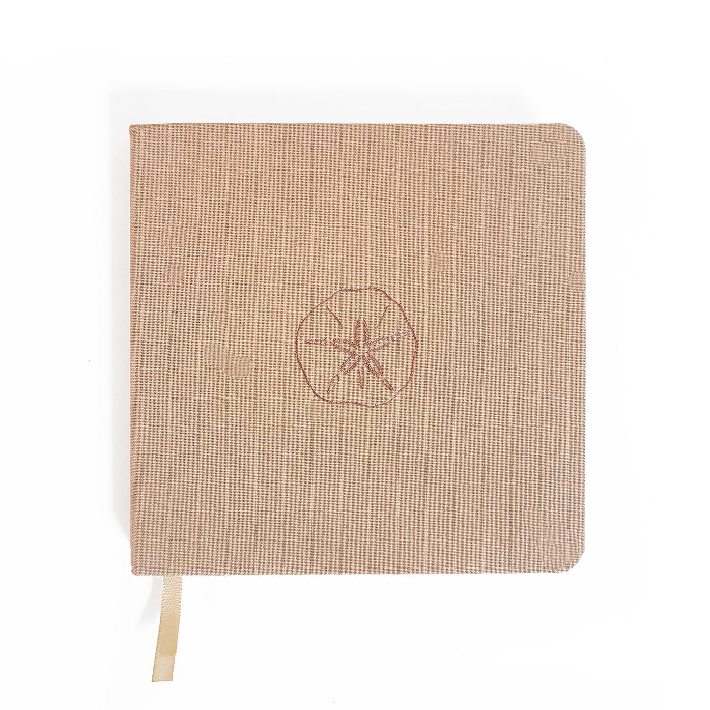 Sand Dollar Foil Embossed Square Linen Notebook