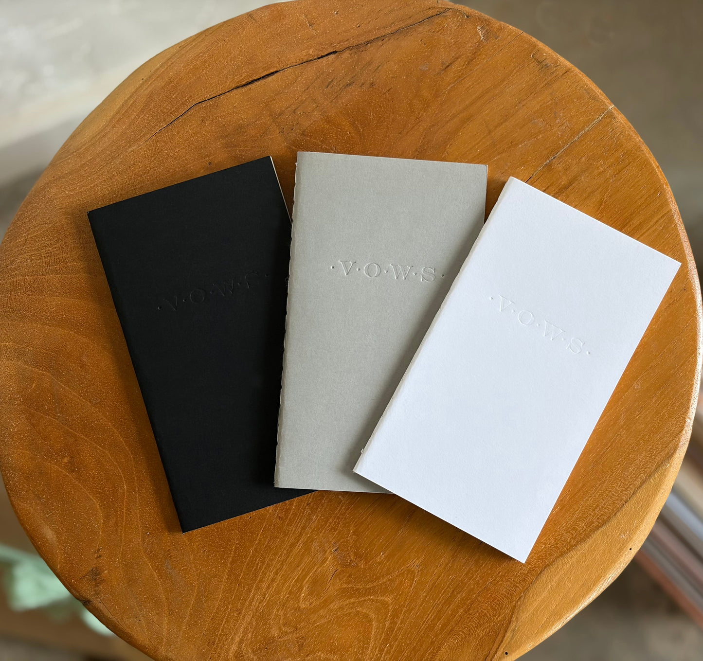 Wedding Vows Blind Deboss Mini Saddle Stitch Notebook