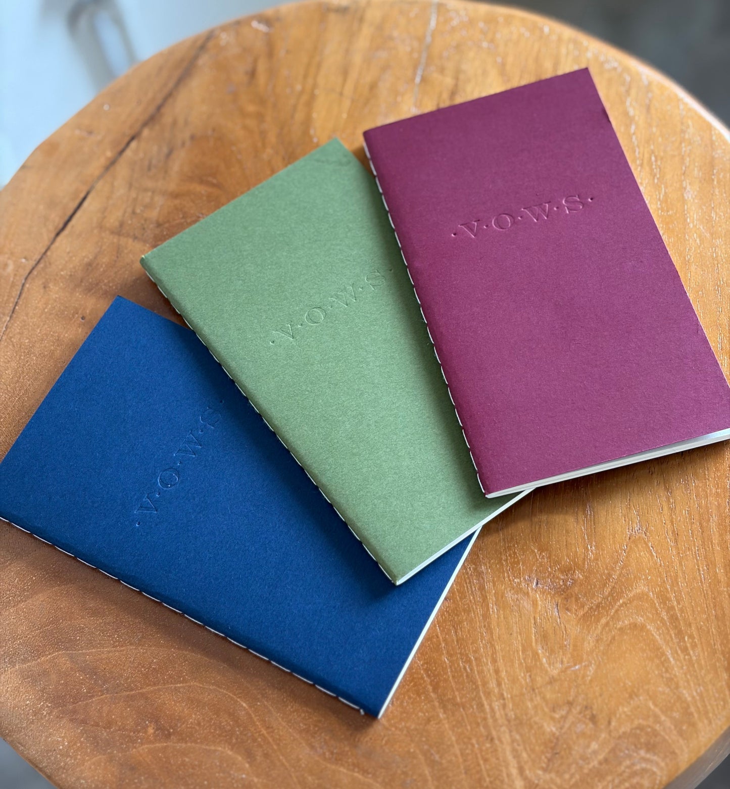 Wedding Vows Blind Deboss Mini Saddle Stitch Notebook