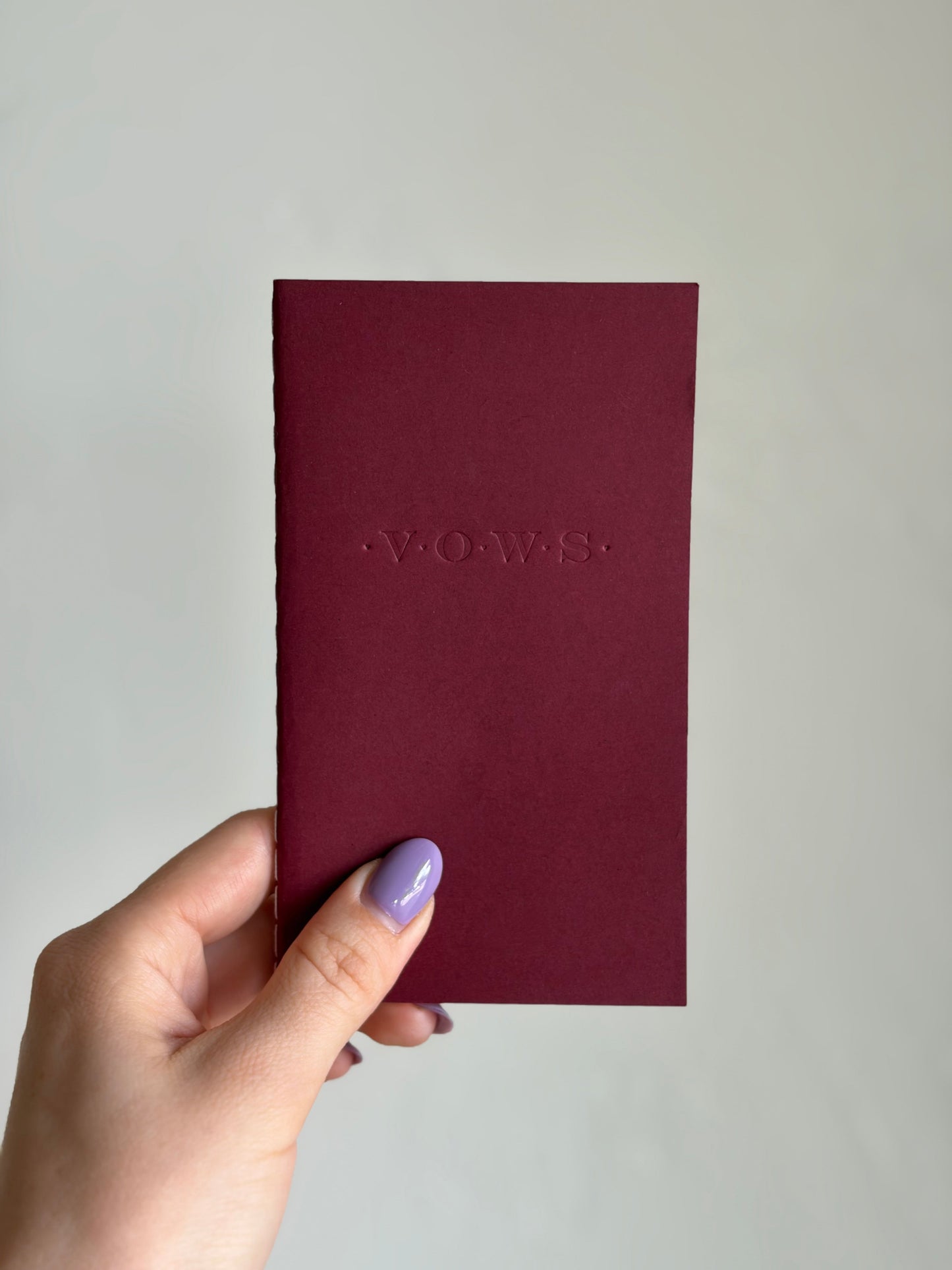 Wedding Vows Blind Deboss Mini Saddle Stitch Notebook