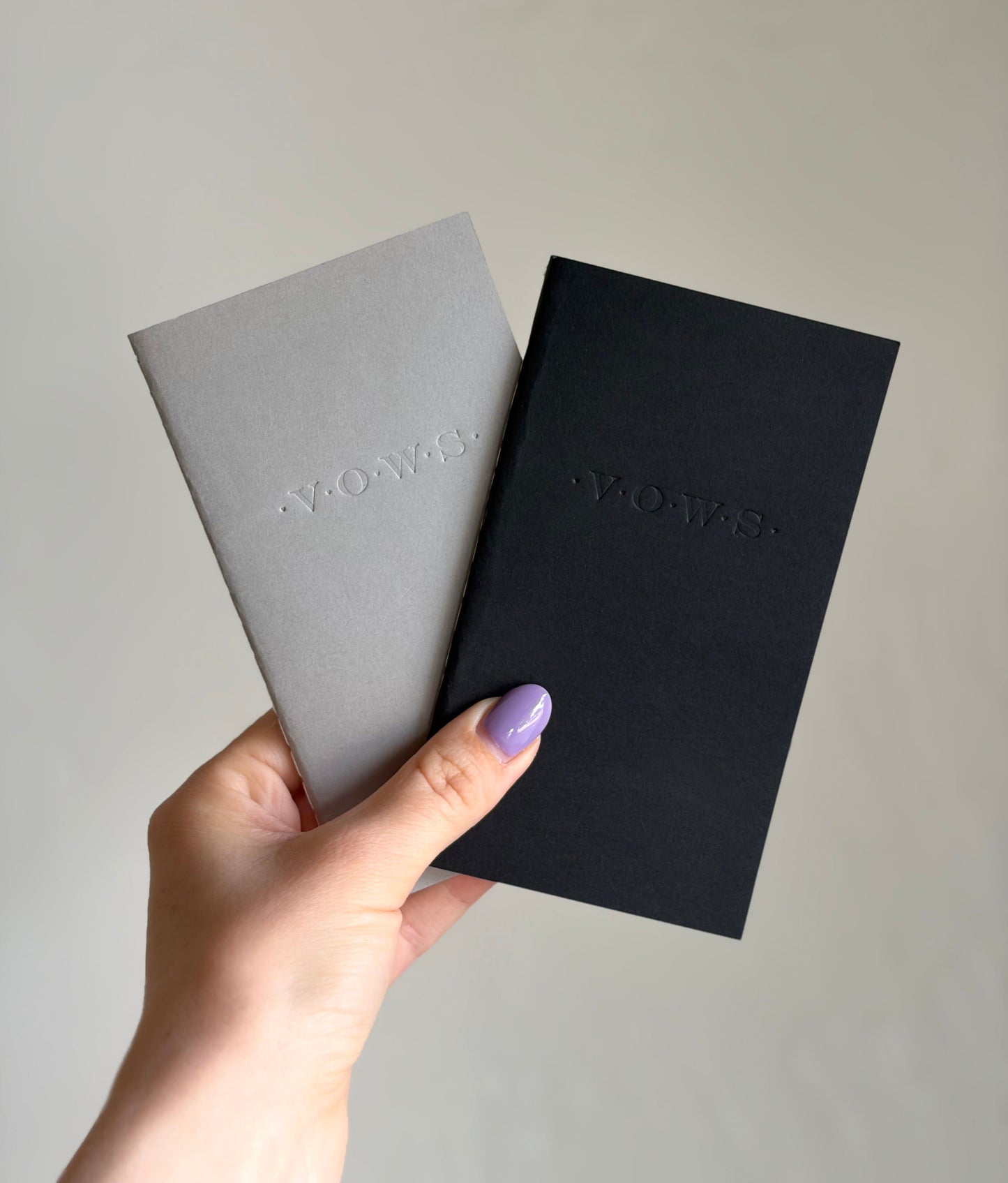 Wedding Vows Blind Deboss Mini Saddle Stitch Notebook