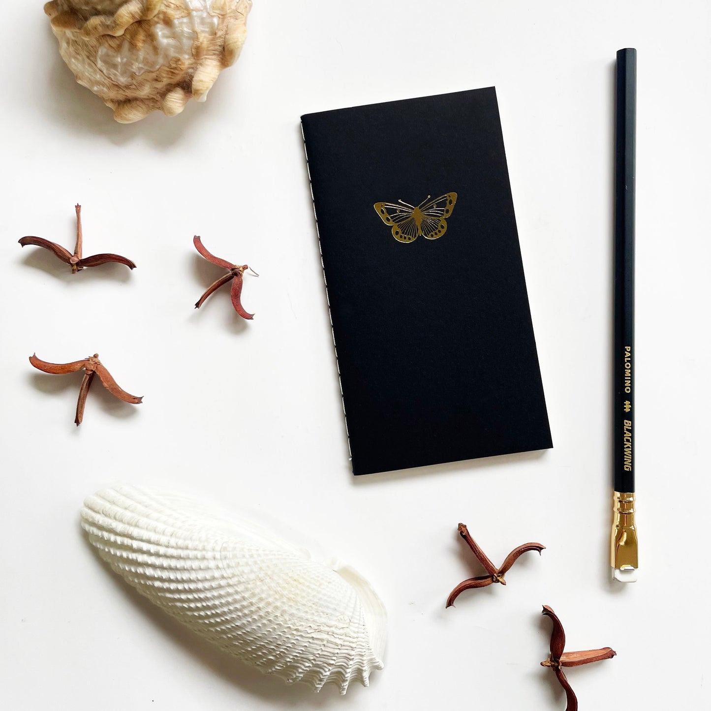 Foil Embossed Butterfly Menagerie Mini Saddle Stitch Notebook