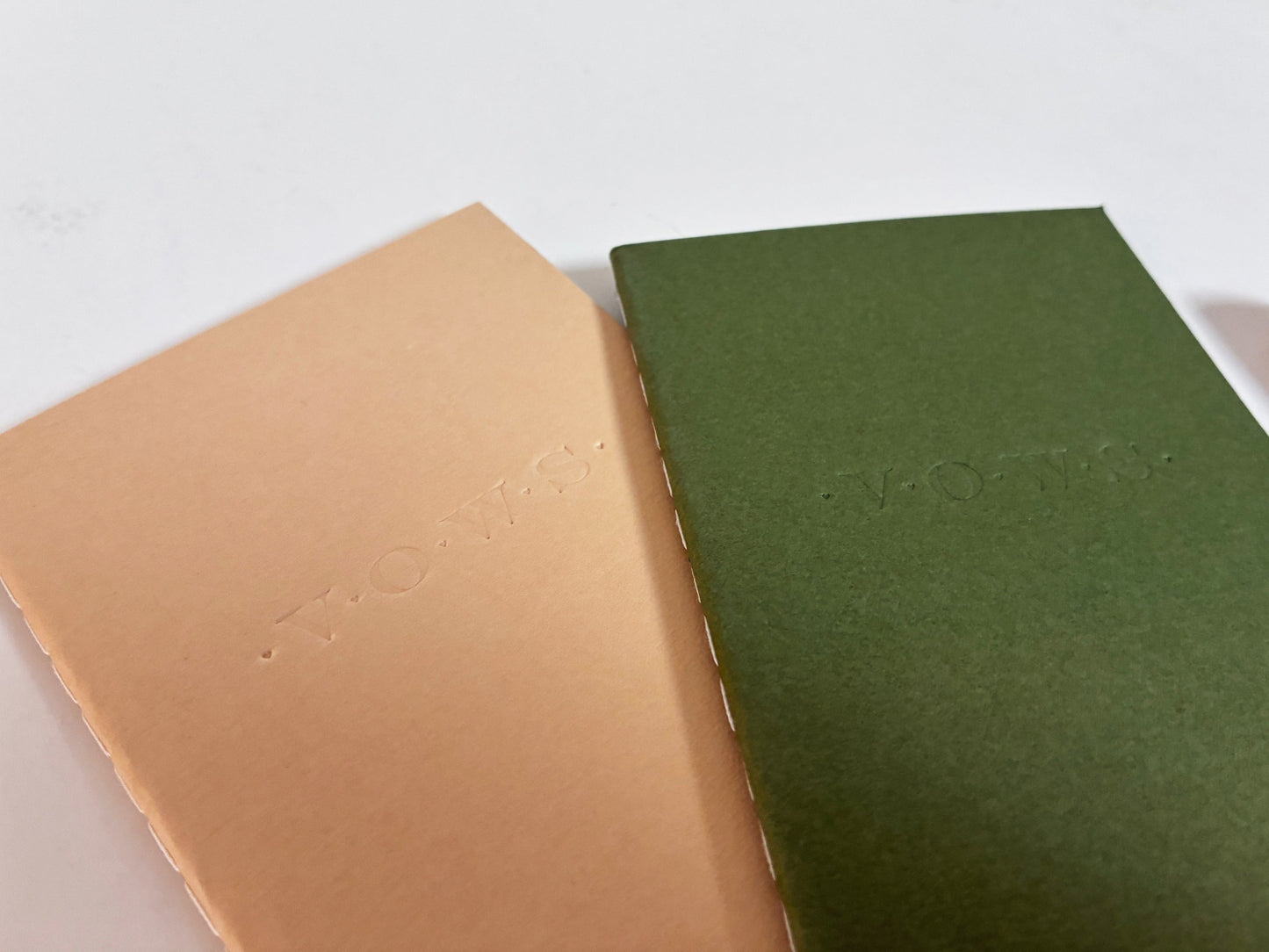 Wedding Vows Blind Deboss Mini Saddle Stitch Notebook