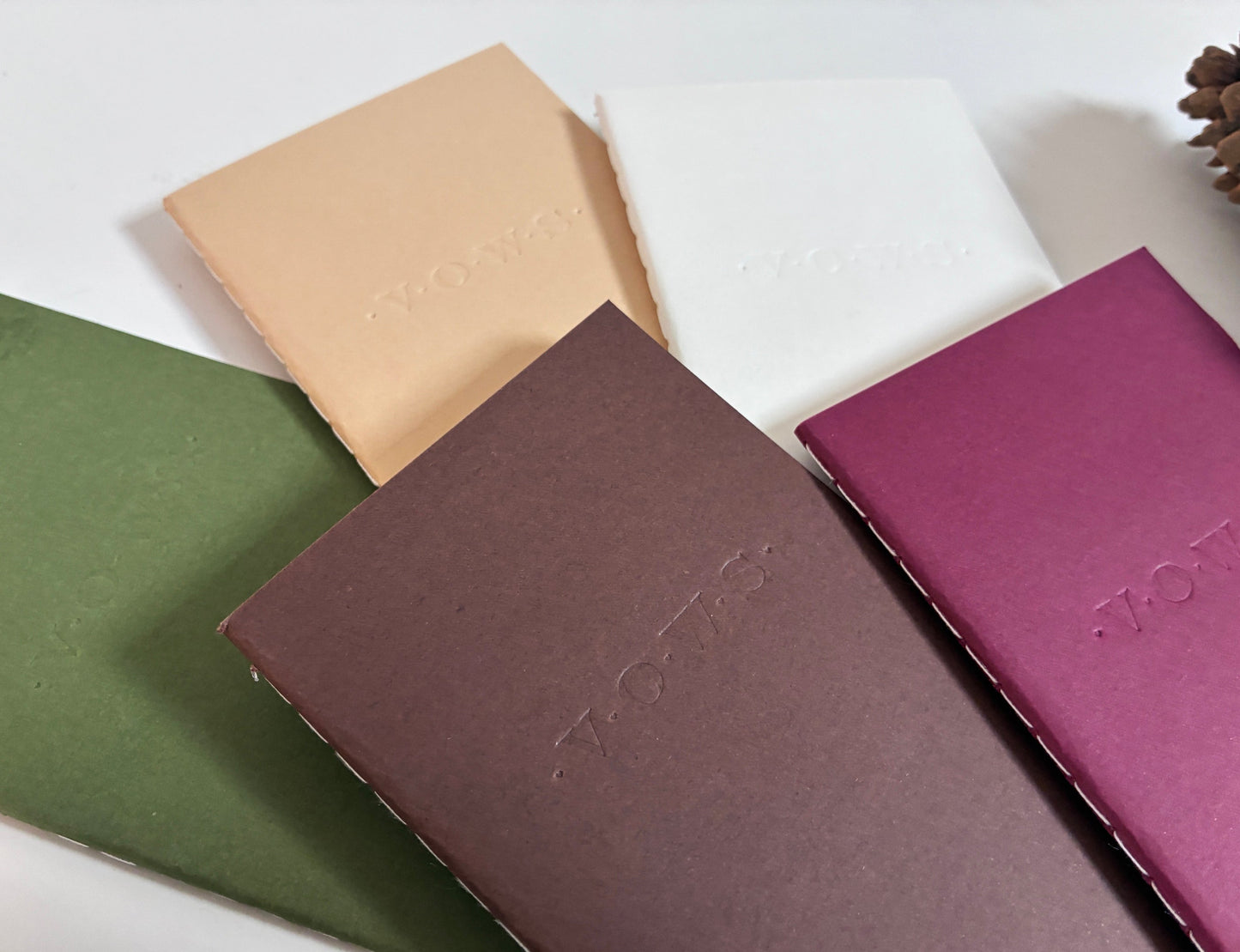Wedding Vows Blind Deboss Mini Saddle Stitch Notebook