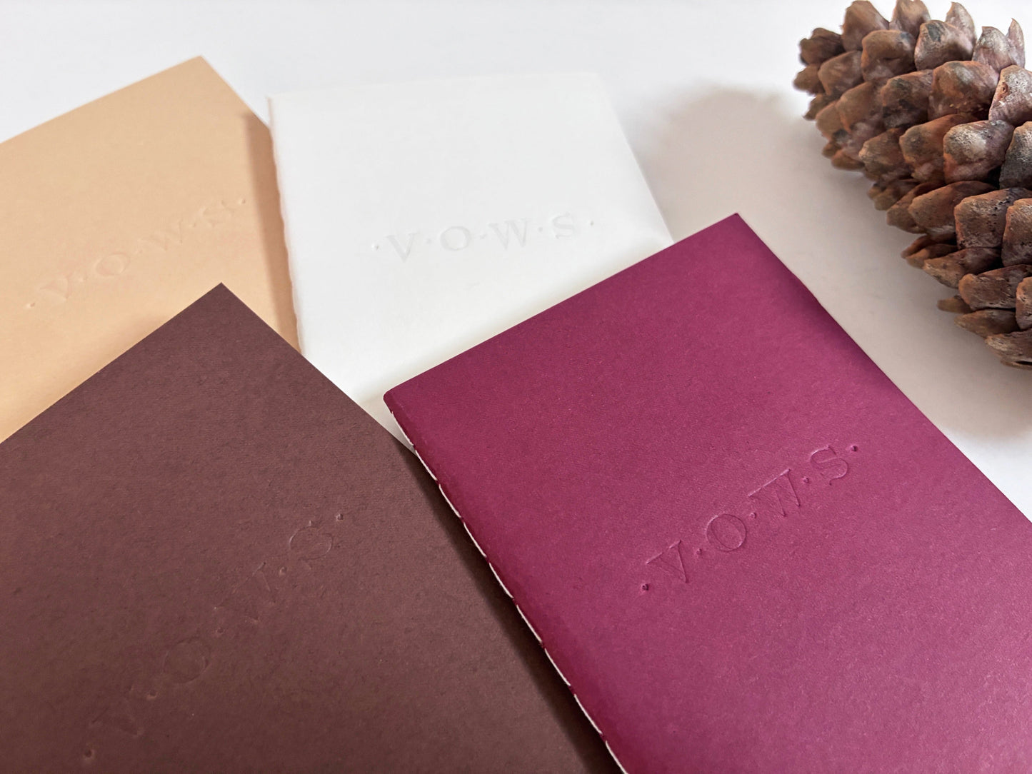 Wedding Vows Blind Deboss Mini Saddle Stitch Notebook