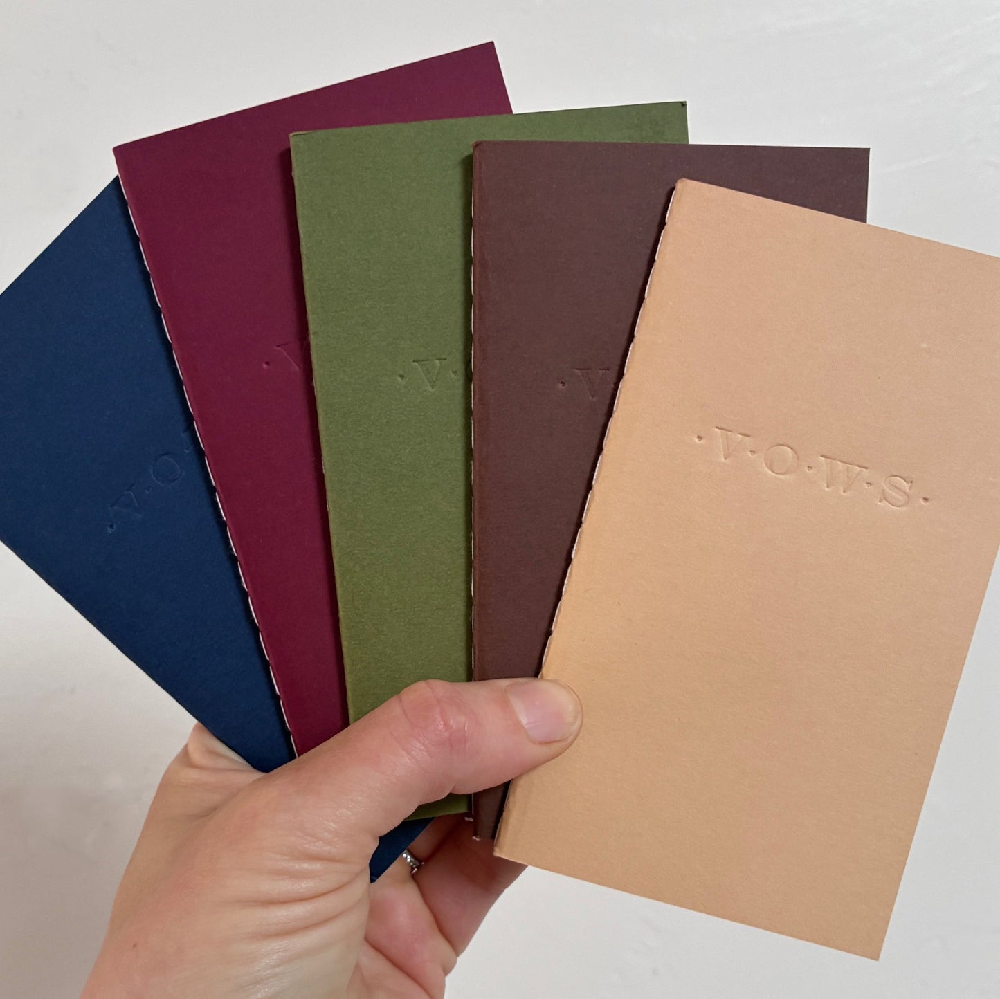 Wedding Vows Blind Deboss Mini Saddle Stitch Notebook