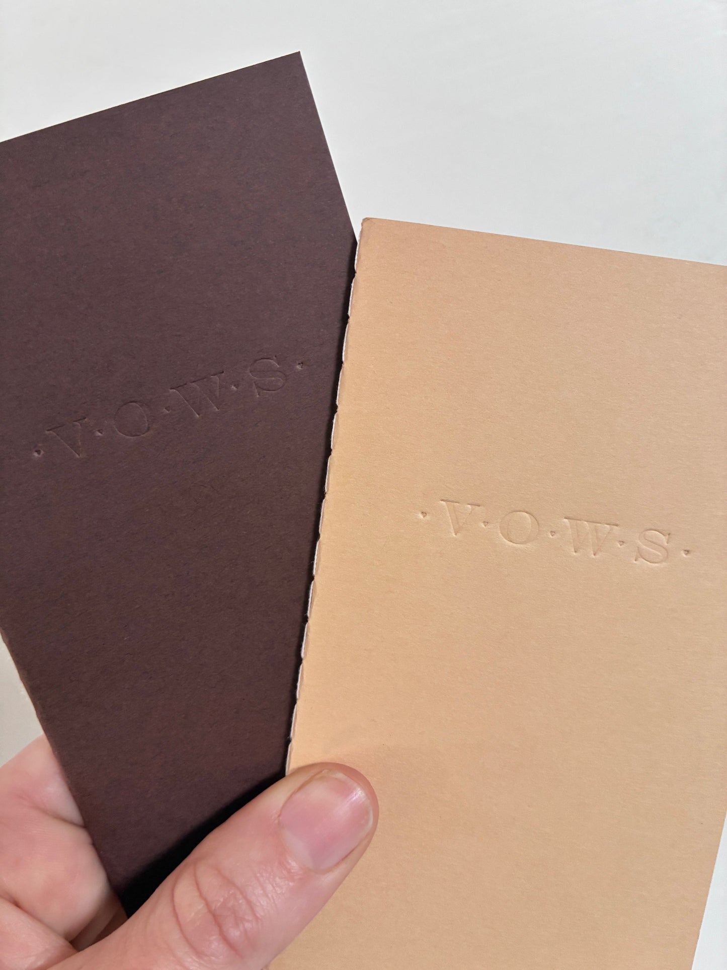 Wedding Vows Blind Deboss Mini Saddle Stitch Notebook